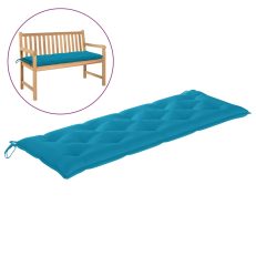 Garden Bench Cushion Light Blue 150x50x7 Cm Fabric
