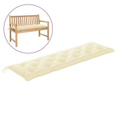 Garden Bench Cushion Cream White 180x50x7 Cm Fabric
