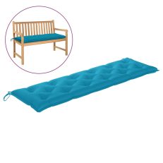Garden Bench Cushion Light Blue 180x50x7 Cm Fabric