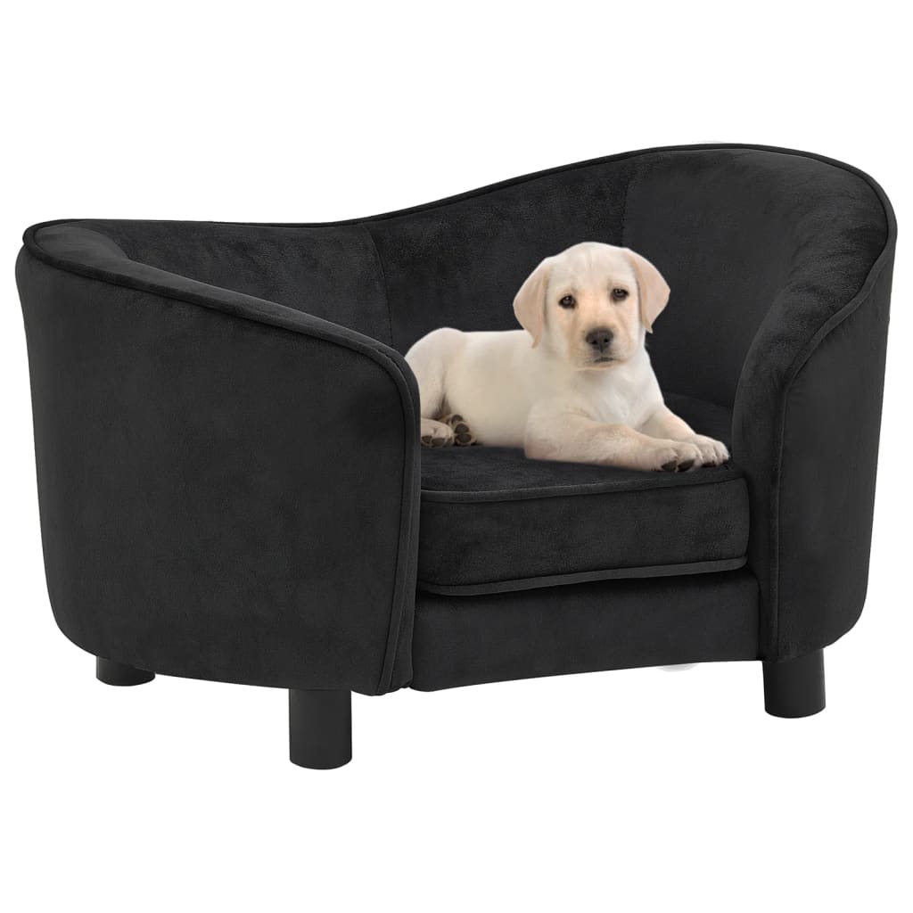 Dog Sofa Black 69x49x40 Cm Plush 1