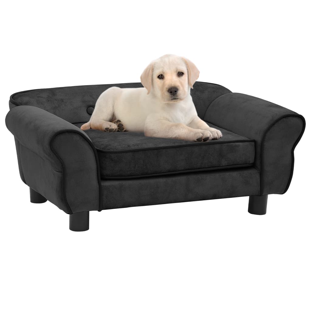 Dog Sofa Dark Grey 72x45x30 Cm Plush 2