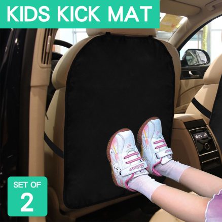 2pcs Portable Car Seat Back Protector Kick Mat 1