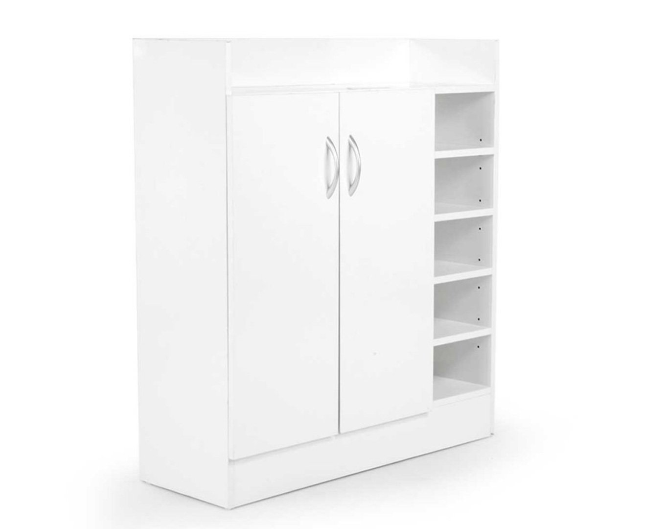 21 Pairs Shoe Cabinet Rack Storage Organiser - 80 x 30 x 90cm - White 1