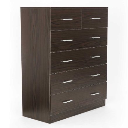 Tallboy Dresser 6 Chest of Drawers Cabinet 85 x 39.5 x 105 - Brown 1