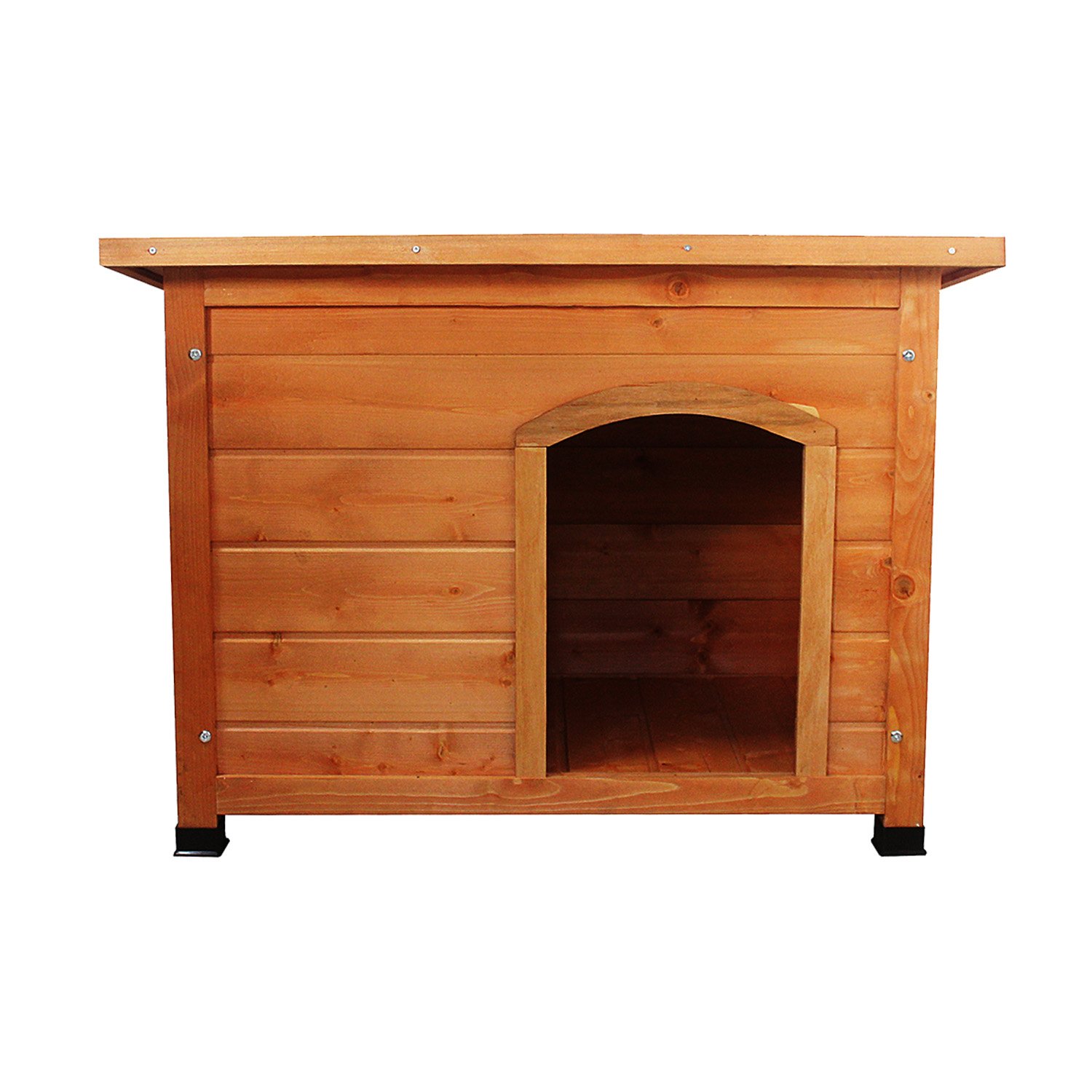 Little Buddies Wooden Flat Roof Dog Kennel - Small 2