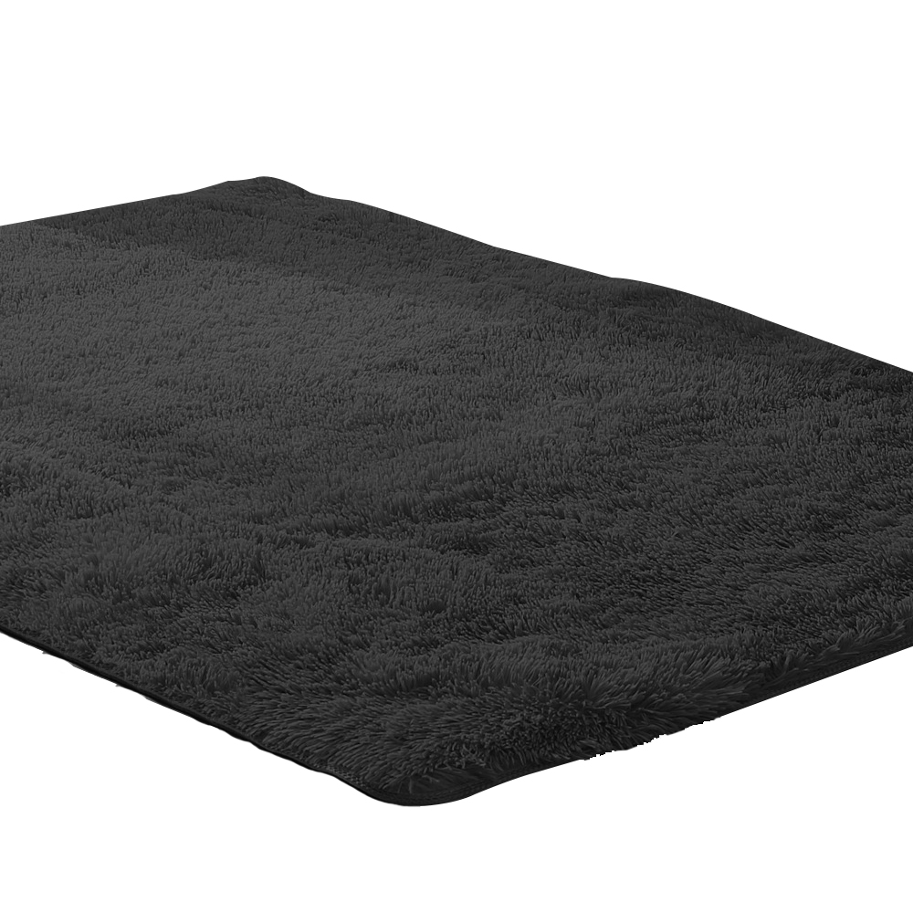 New Designer Shaggy Floor Confetti Rug Black 160x230cm 1