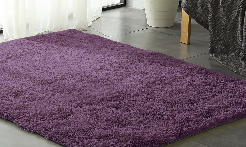 New Designer Shaggy Floor Confetti Rug Purple 120x160cm 2