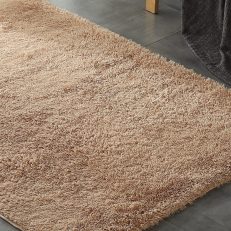 New Designer Shaggy Floor Confetti Rug Tan 80x120cm