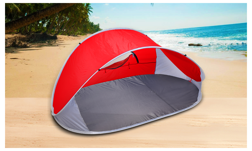 Pop Up Red Camping Tent Beach Portable Hiking Sun Shade Shelter 1