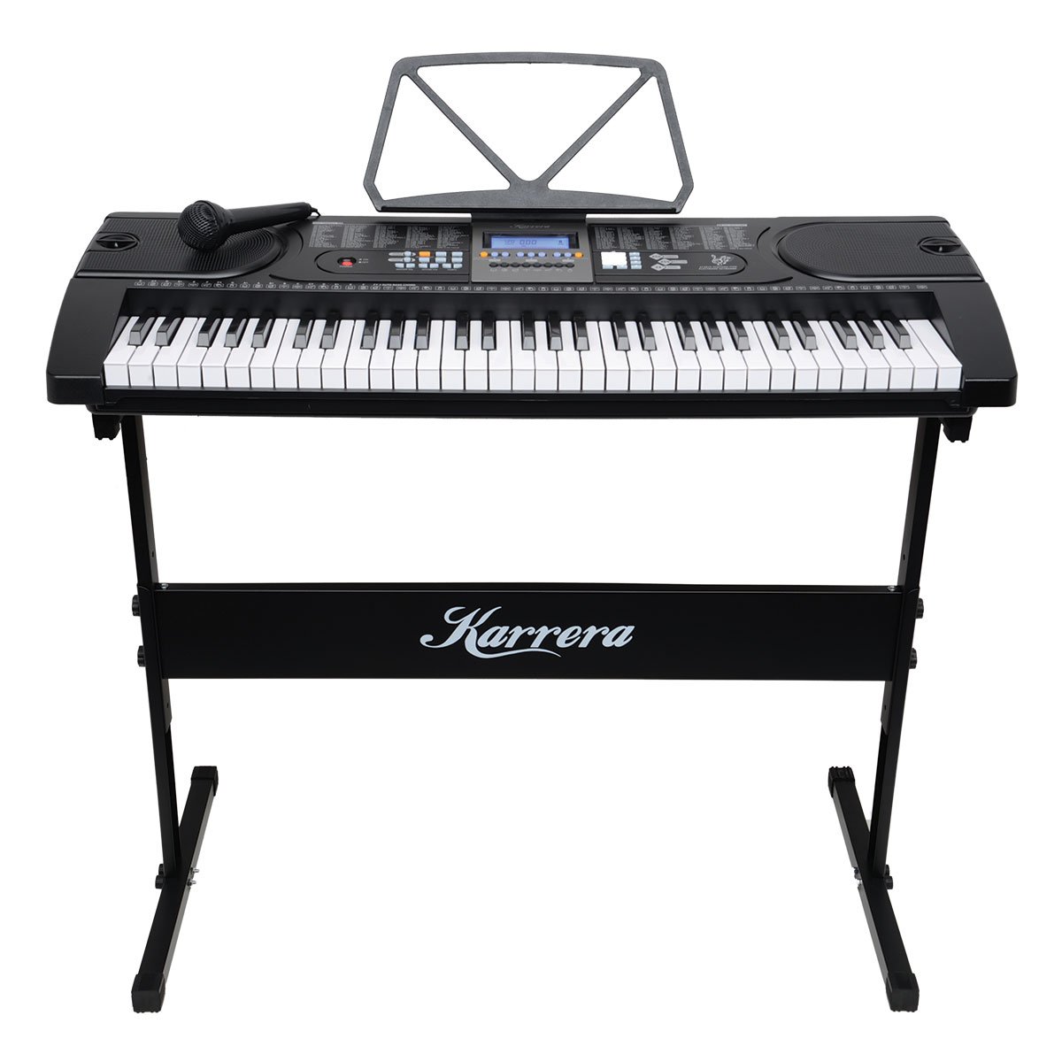 Karrera 61 Keys Electronic Keyboard Piano with Stand - Black 1