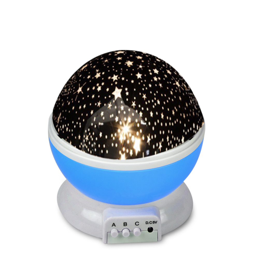 Star Moon Sky Night Projector Light Lamp Kids Baby Bedroom Blue 2