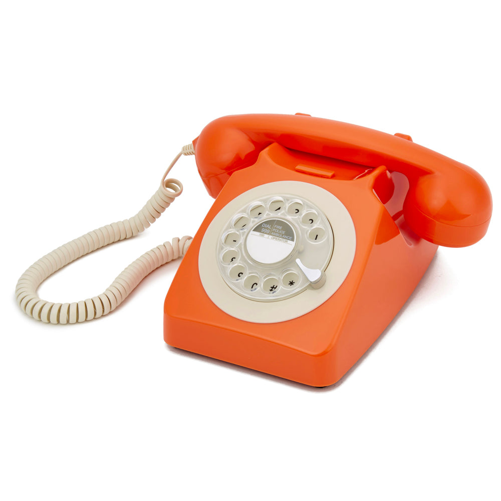 GPO 746 ROTARY TELEPHONE - ORANGE 2
