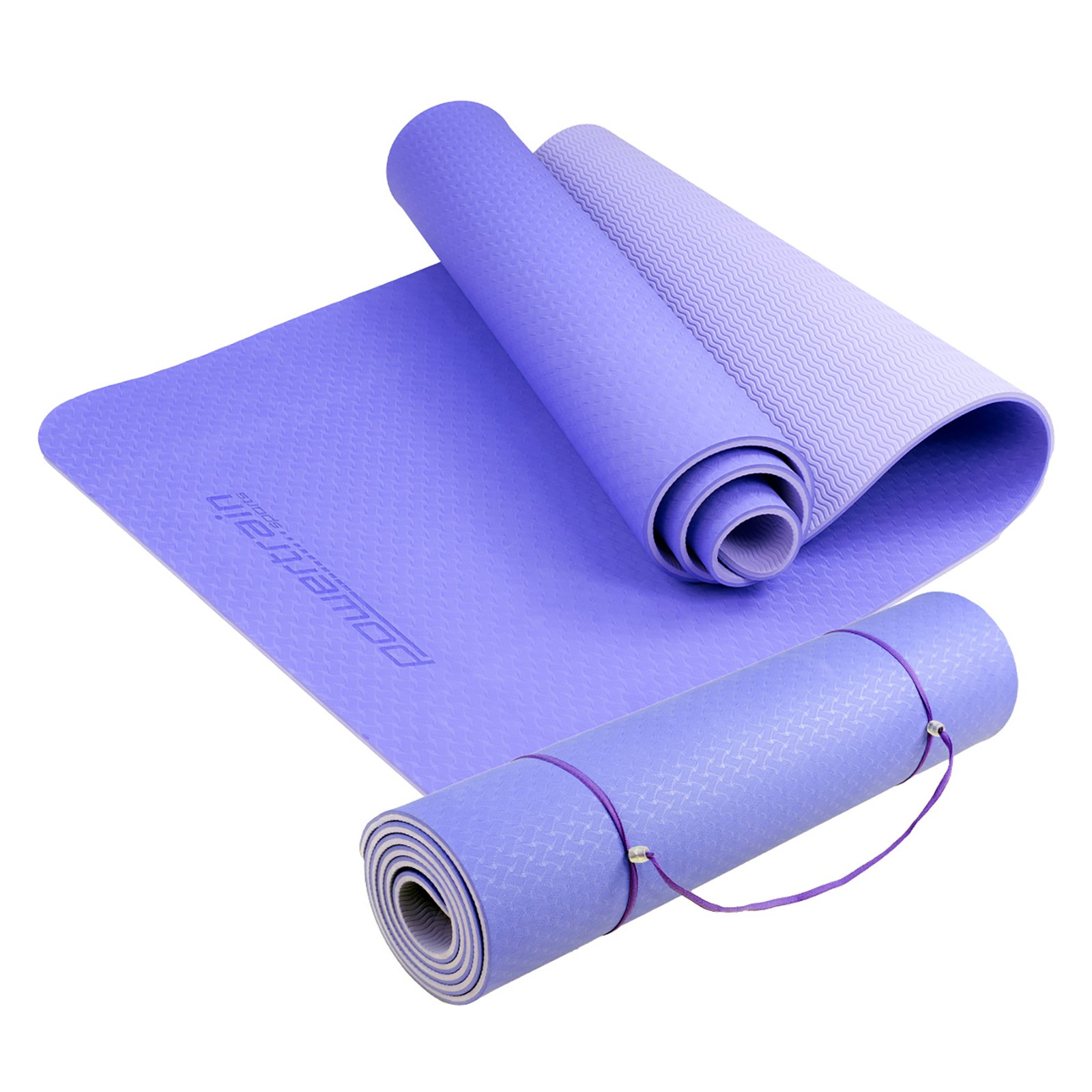 Powertrain Eco-Friendly TPE Pilates Exercise Yoga Mat 8mm - Light Purple 1