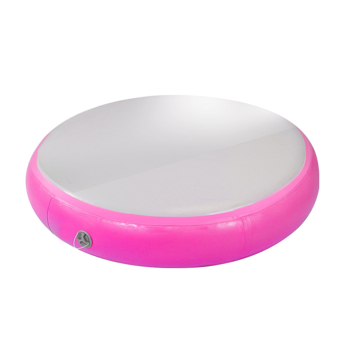 1m Air Spot Round Inflatable Gymnastics Tumbling Mat with Pump - Pink 1