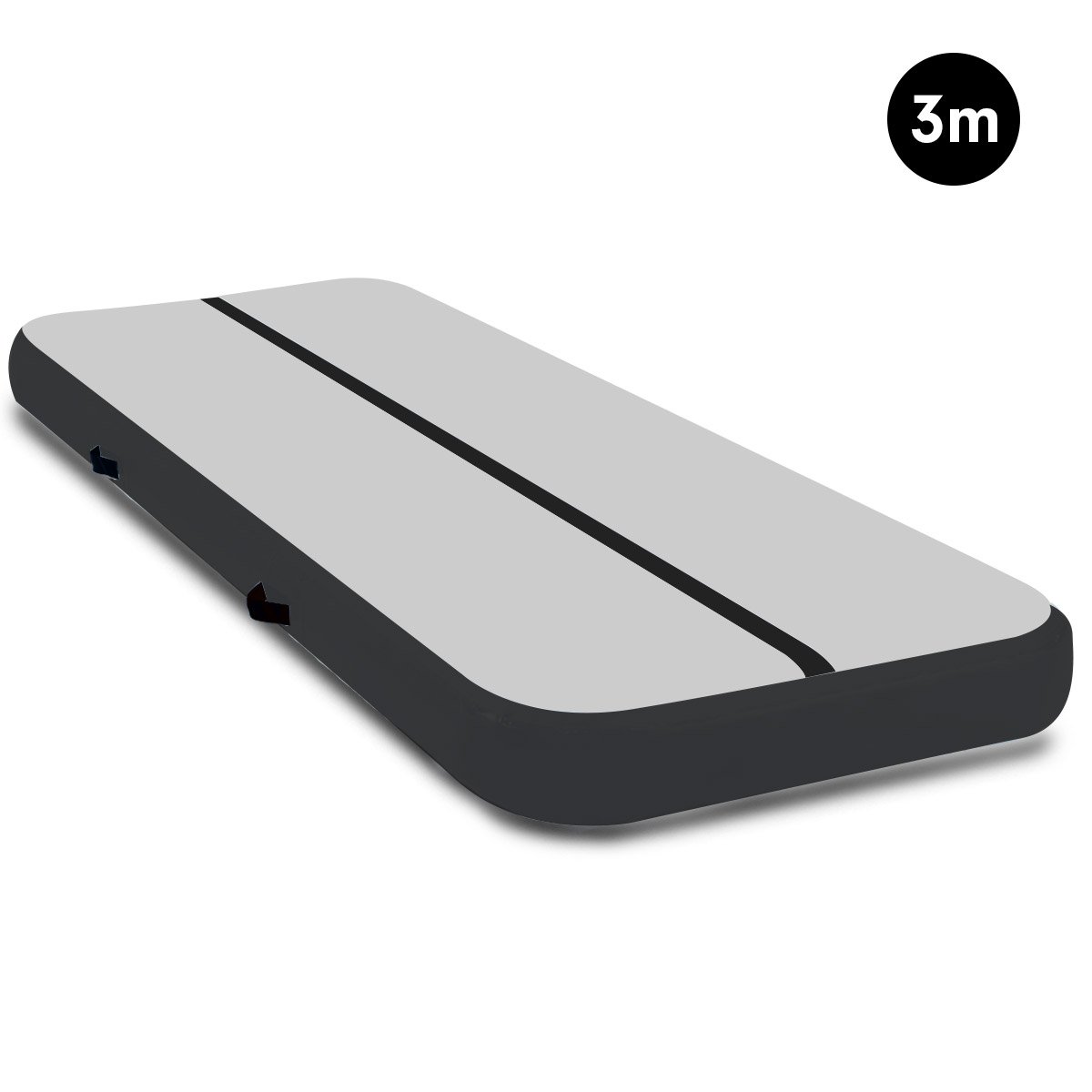 3m x 1m Air Track Inflatable Tumbling Mat Gymnastics - Grey Black 1 3m x 1m Air Track Inflatable Tumbling Mat Gymnastics - Grey Black