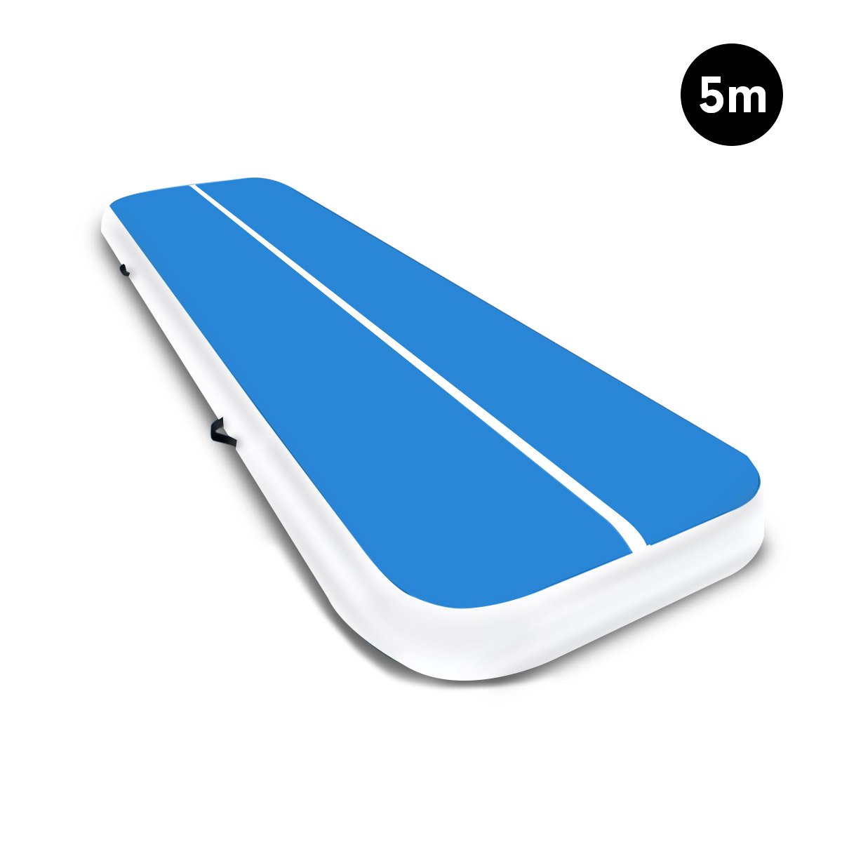 5m x 1m Air Track Inflatable Tumbling Gymnastics Mat - Blue White 1
