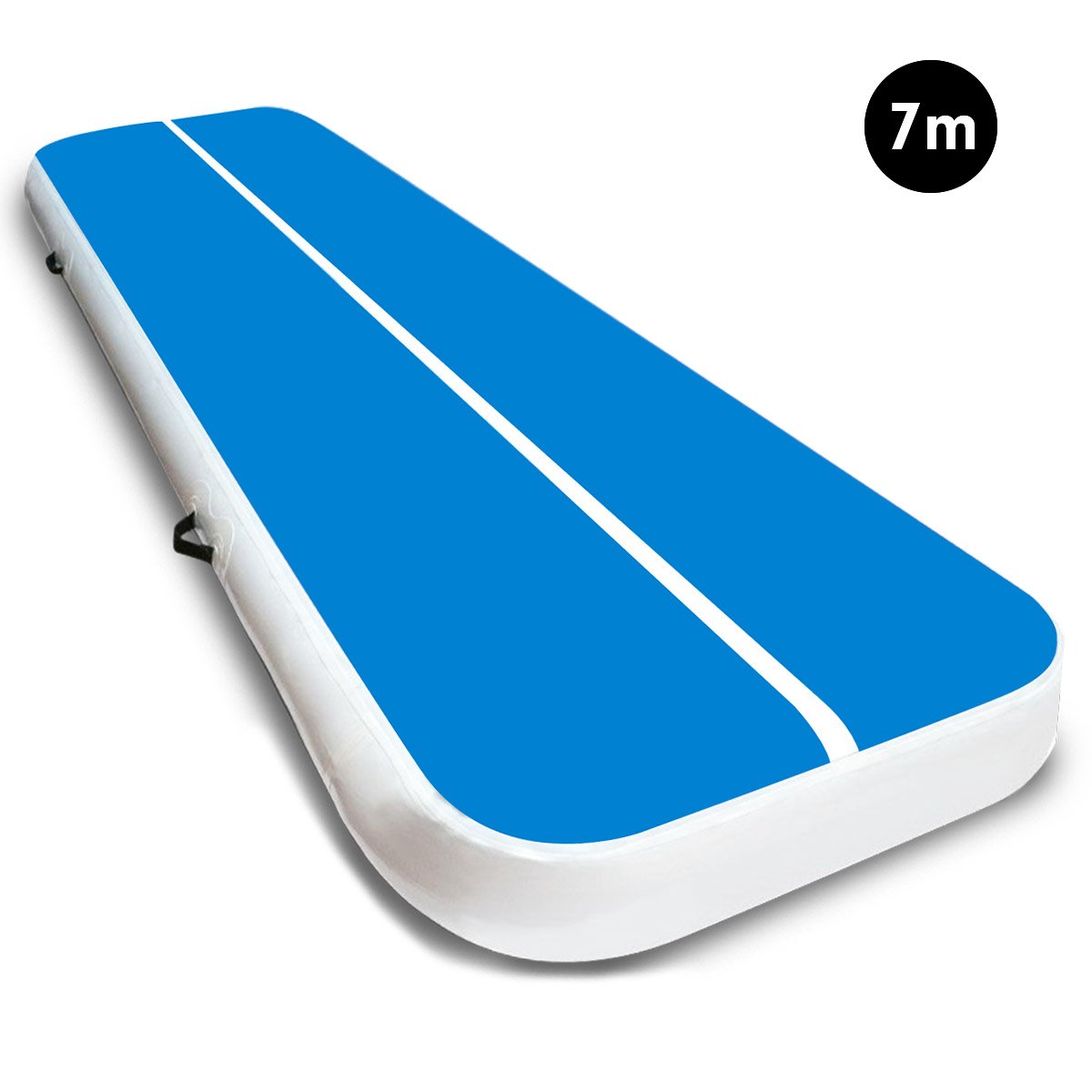 7m x 1m Air Track Inflatable Tumbling Gymnastics Mat - Blue White 2