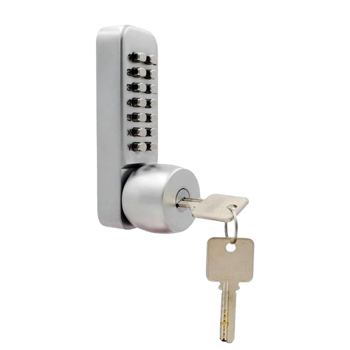 Push Button Digital Mechanical Combination Security Door Lock Chrome 1