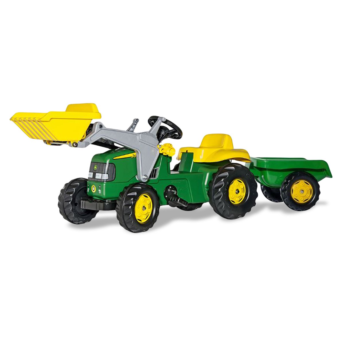 John Deere Rolly Kids RT023110 Ride on Tractor with Trailer & Loader 1
