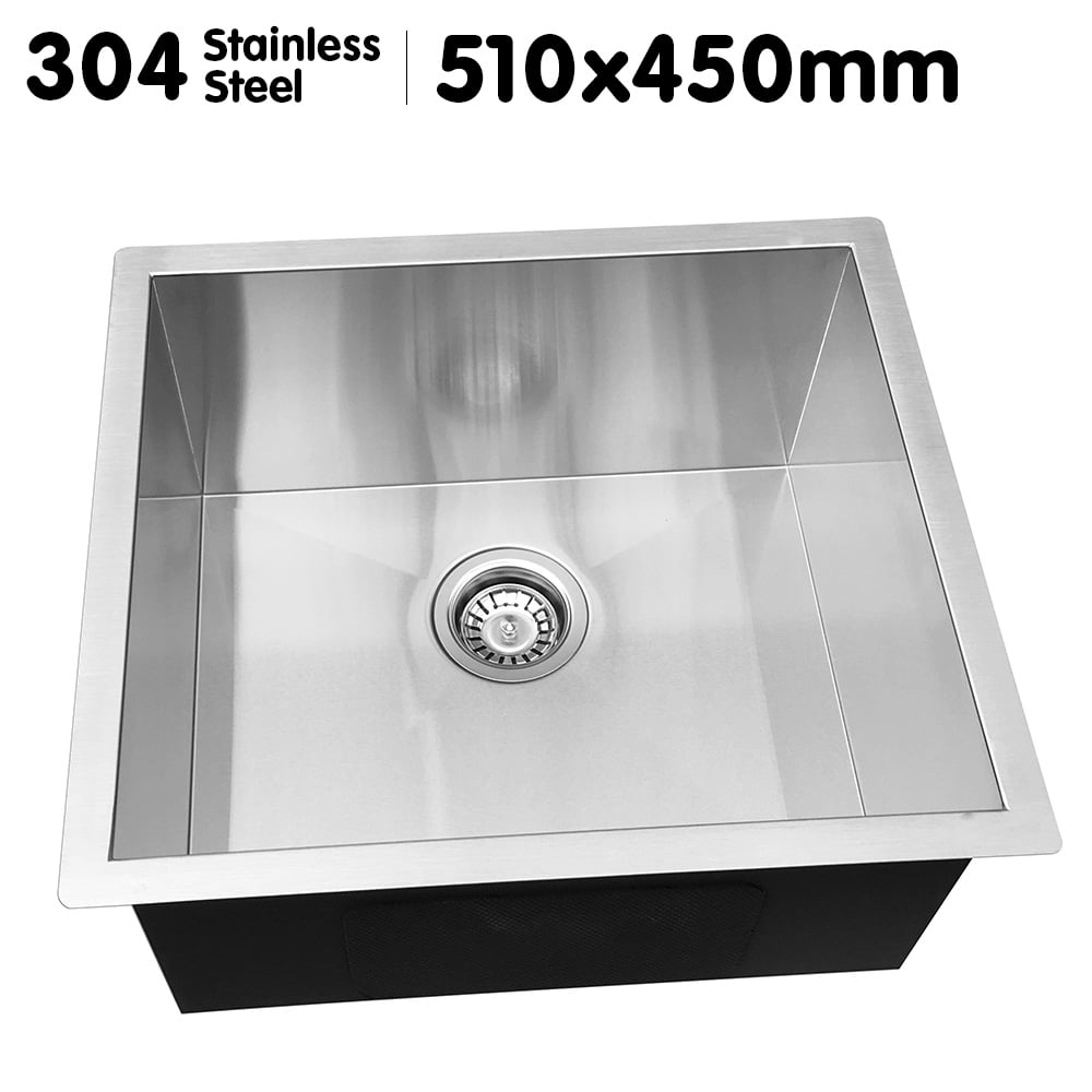 304 Stainless Steel Undermount Topmount Kitchen Laundry Sink 51x45cm 2
