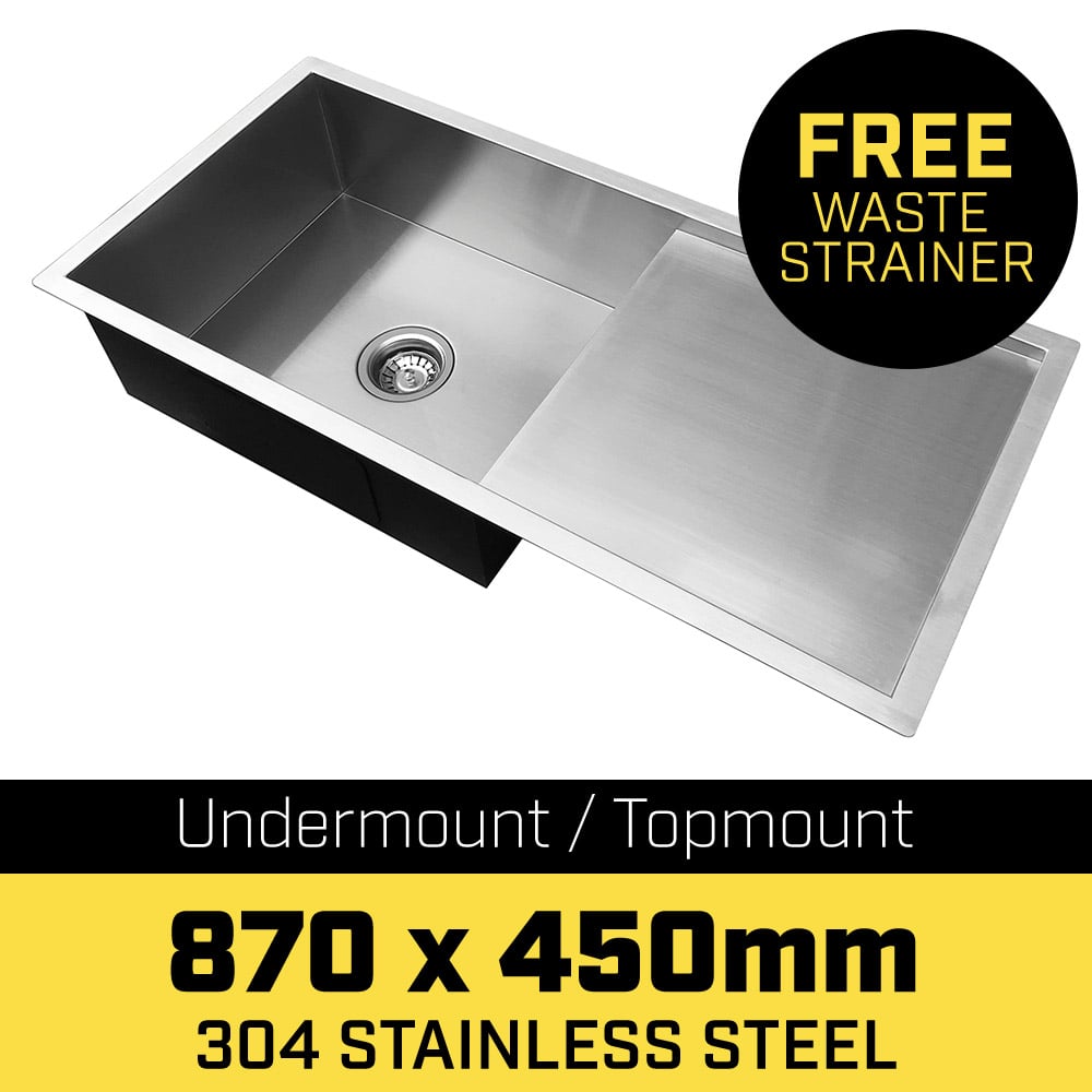 304 Stainless Steel Sink - 870 x 450mm 1 304 Stainless Steel Sink - 870 x 450mm