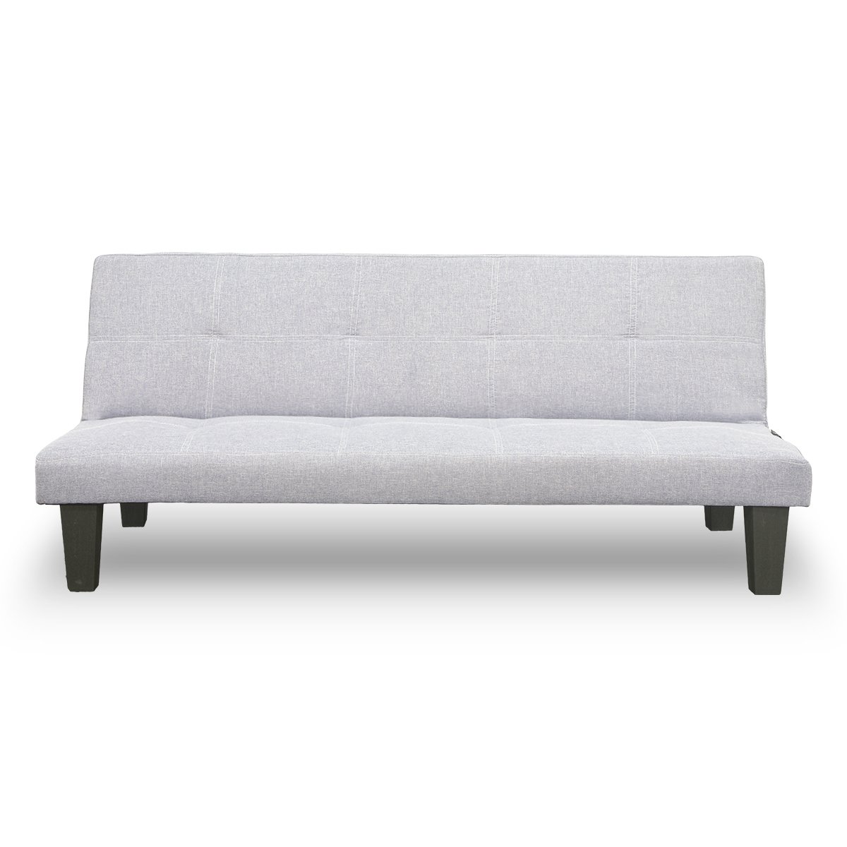 Sarantino 2 Seater Modular Linen Fabric Sofa Bed Couch Light Grey 1