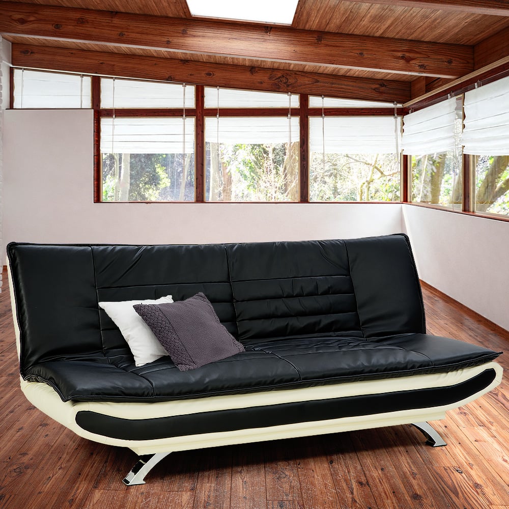 Sarantino Faux Leather Upholstered 3 Seater Sofa - Dual Colour 1