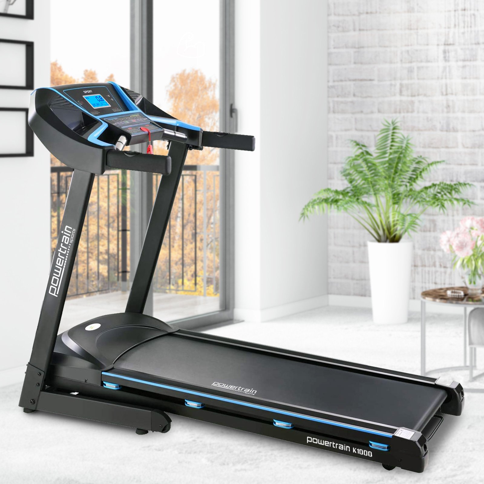 Powertrain K1000 Foldable Treadmill with Incline for Home Gym Cardio 1
