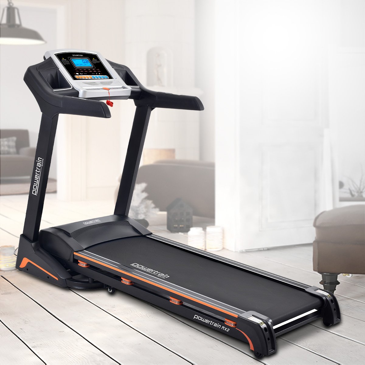 Powertrain MX2 Foldable Home Treadmill Auto Incline Cardio Running 1