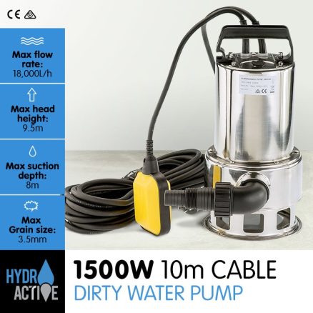 HydroActive Submersible Dirty Water Pump - 1500W 1