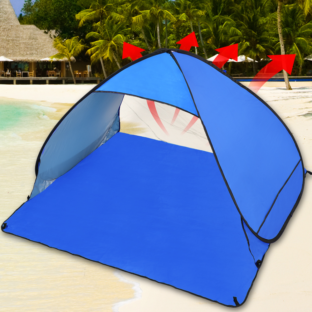 Pop Up Portable Beach Canopy Sun Shade Shelter Blue 1