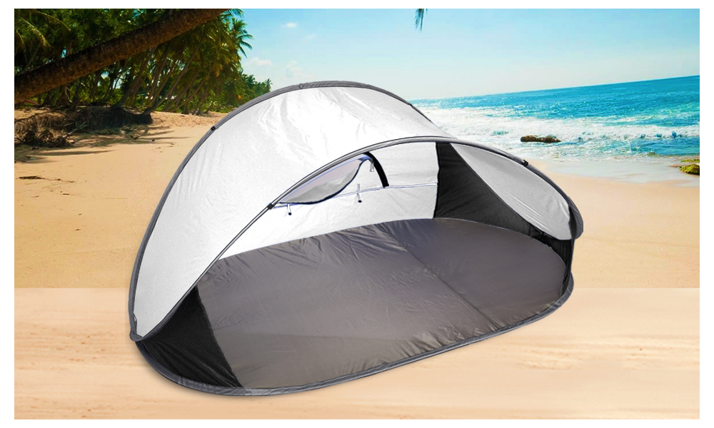 Pop Up Grey Camping Tent Beach Portable Hiking Sun Shade Shelter 2
