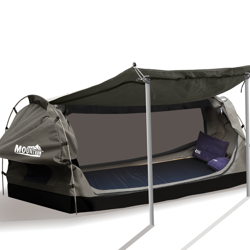 Canvas Dome Swags Free Standing In Grey 1