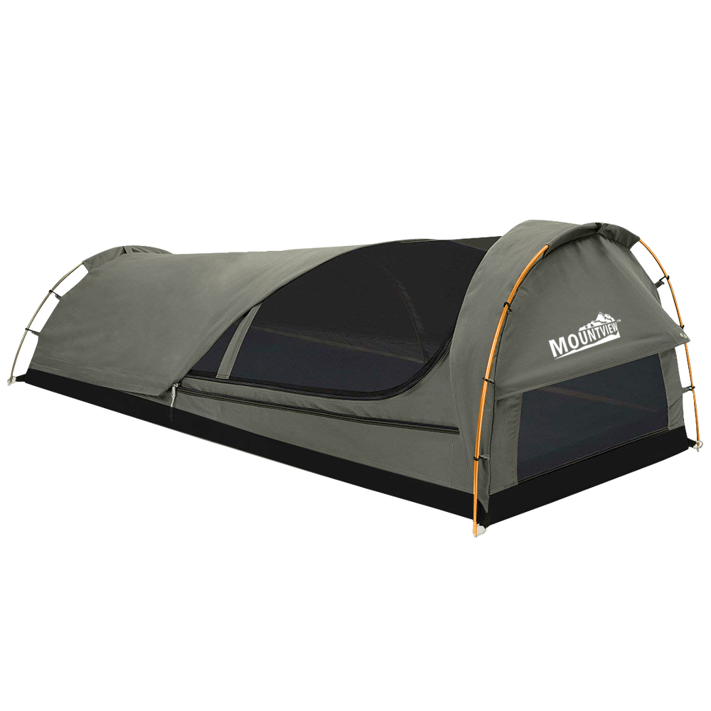 Dome Swag Camping Canvas Tent In Grey 1