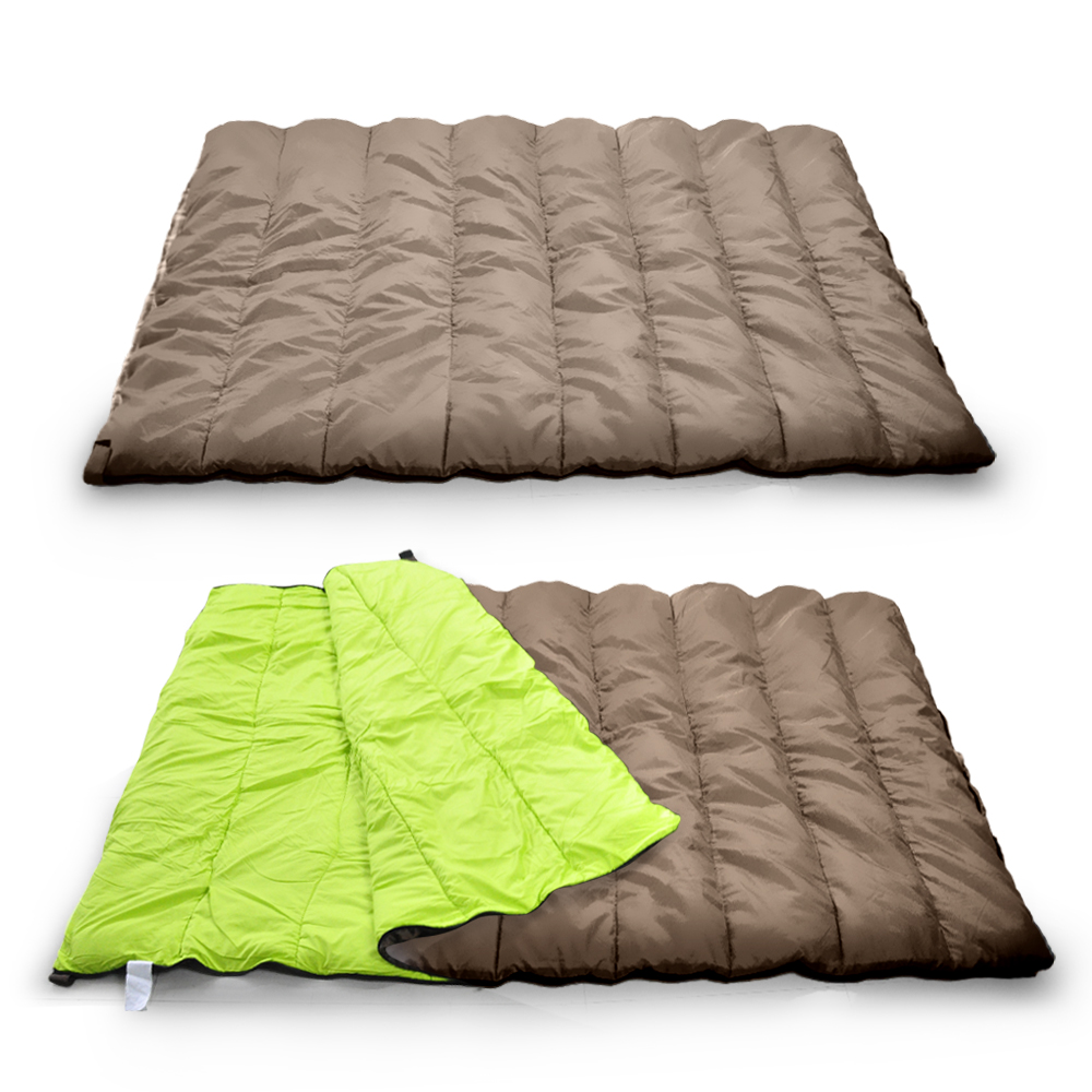 Double Outdoor Camping Sleeping Bag Hiking Thermal Winter 220x145cm 1