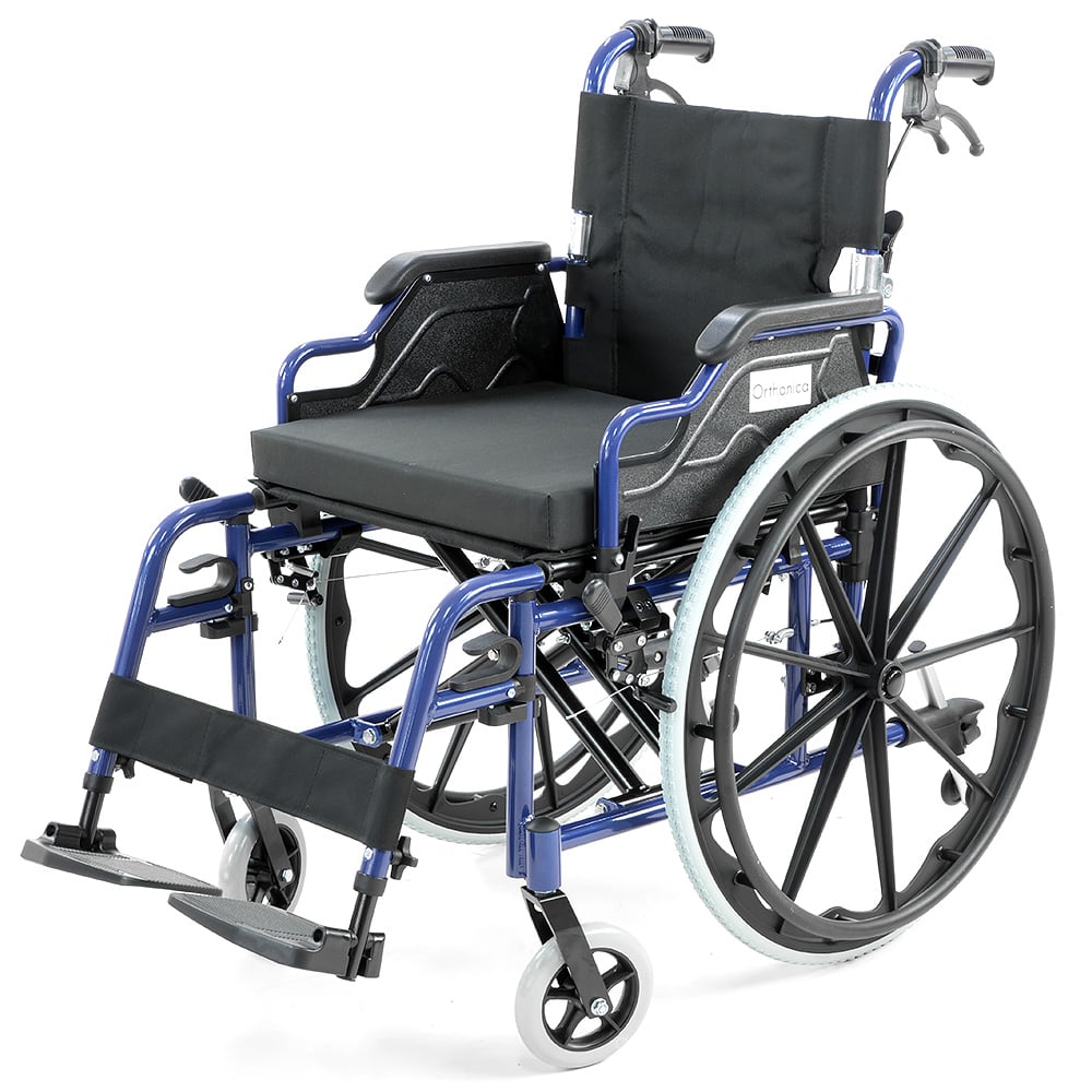 Orthonica Wheelchair Manual Mobility Aid- Lincoln Blue 2