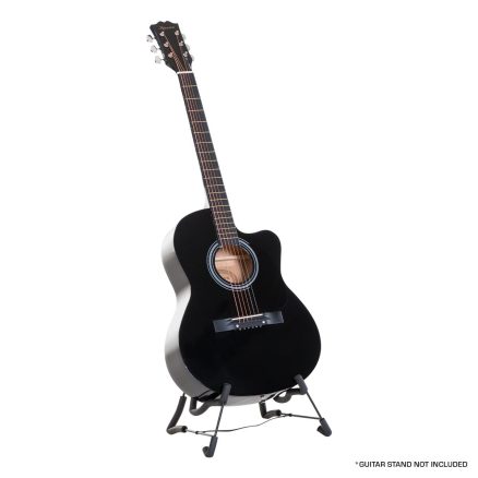 Karrera Acoustic Cutaway 40in Guitar - Black 1