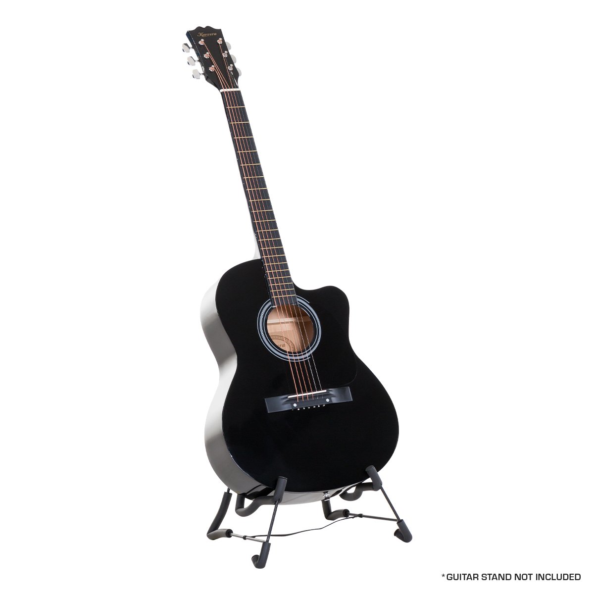 Karrera Acoustic Cutaway 40in Guitar - Black 2