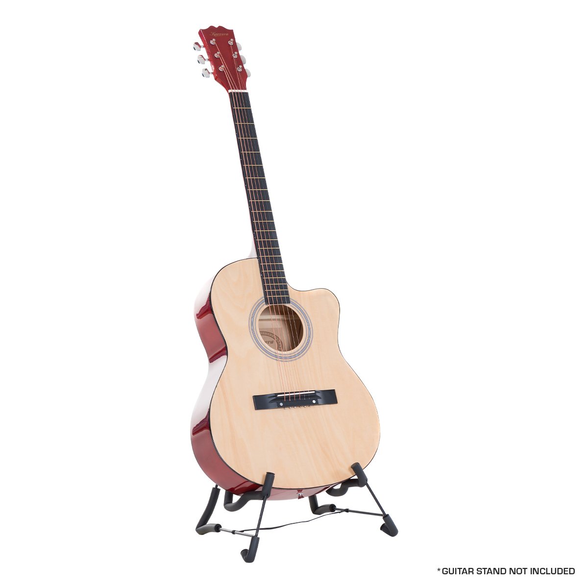 Karrera Acoustic Cutaway 40in Guitar - Natural 1
