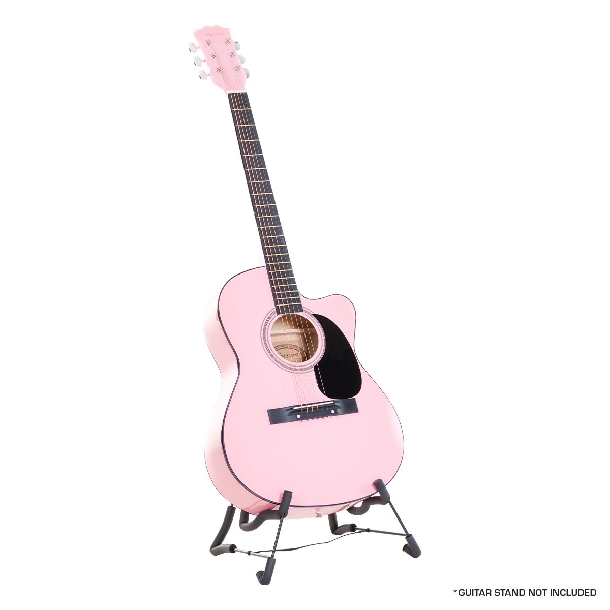 Karrera Acoustic Cutaway 40in Guitar - Pink 1
