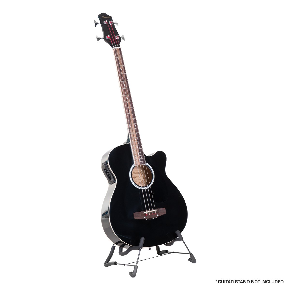Karrera 43in Acoustic Bass Guitar - Black - Dr Techlove