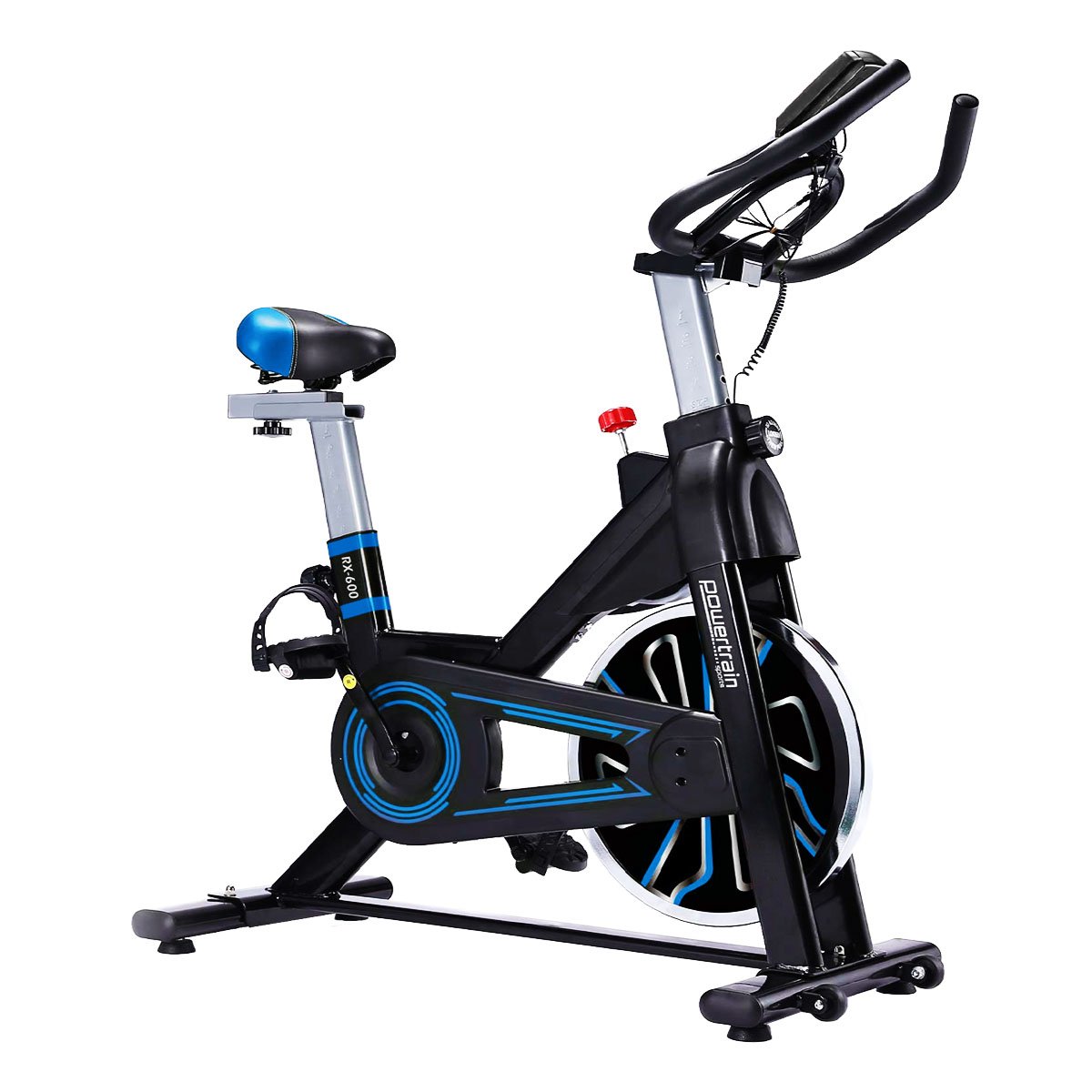 PowerTrain RX-600 Exercise Spin Bike Cardio Cycle - Blue 1