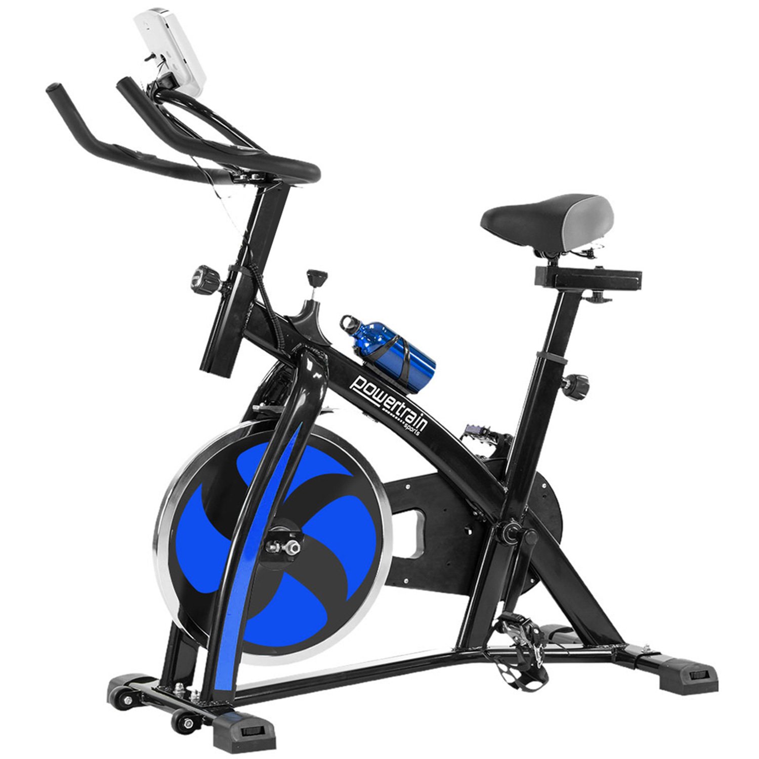 Powertrain Home Gym Flywheel Exercise Spin Bike - Blue 1