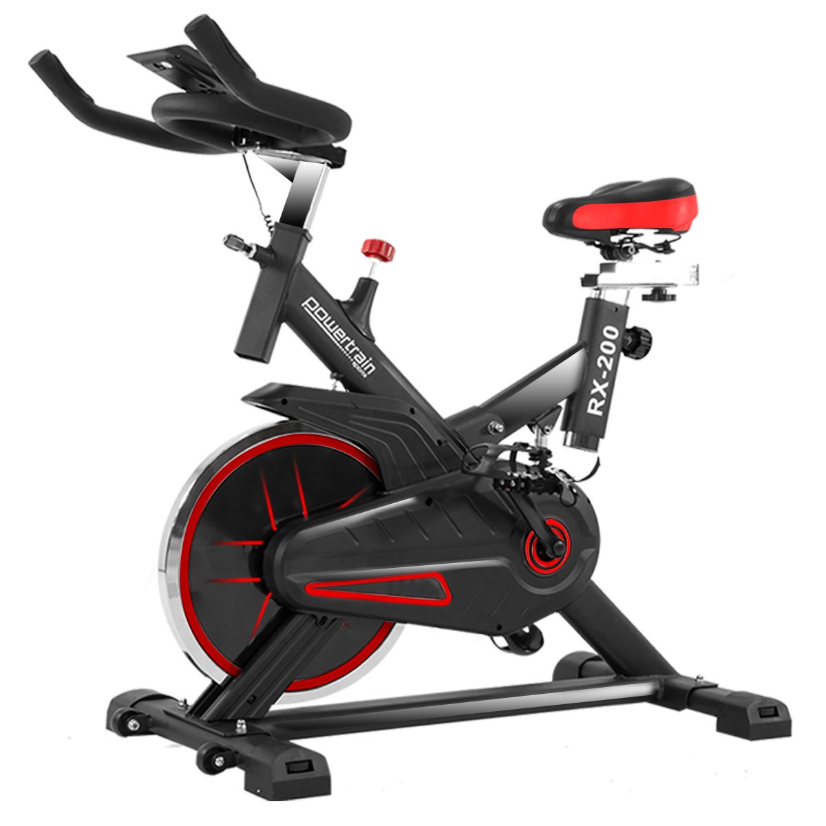Powertrain RX-200 Exercise Spin Bike Cardio Cycling - Red 2