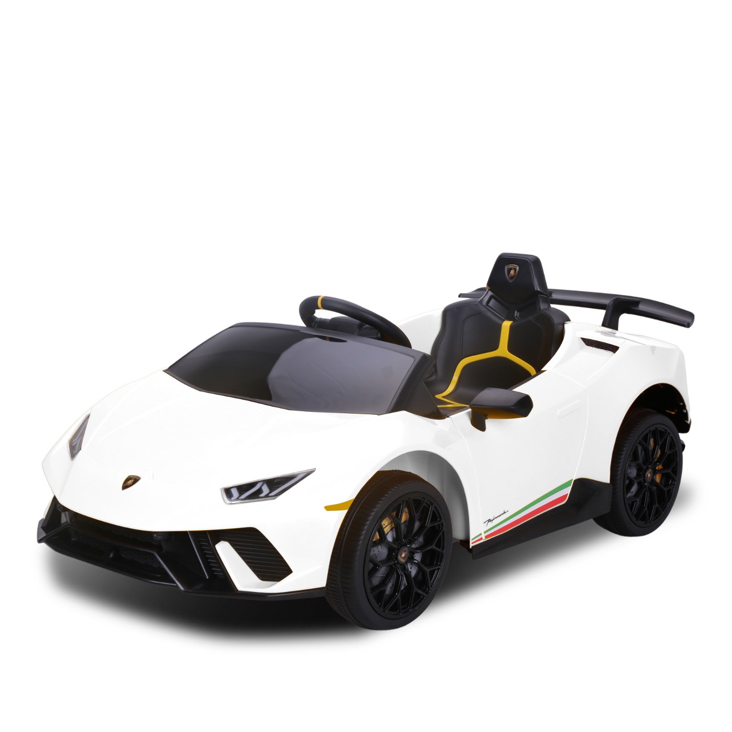 Lamborghini Performante Kids Electric Ride On Car Remote Control by Kahuna - White 1