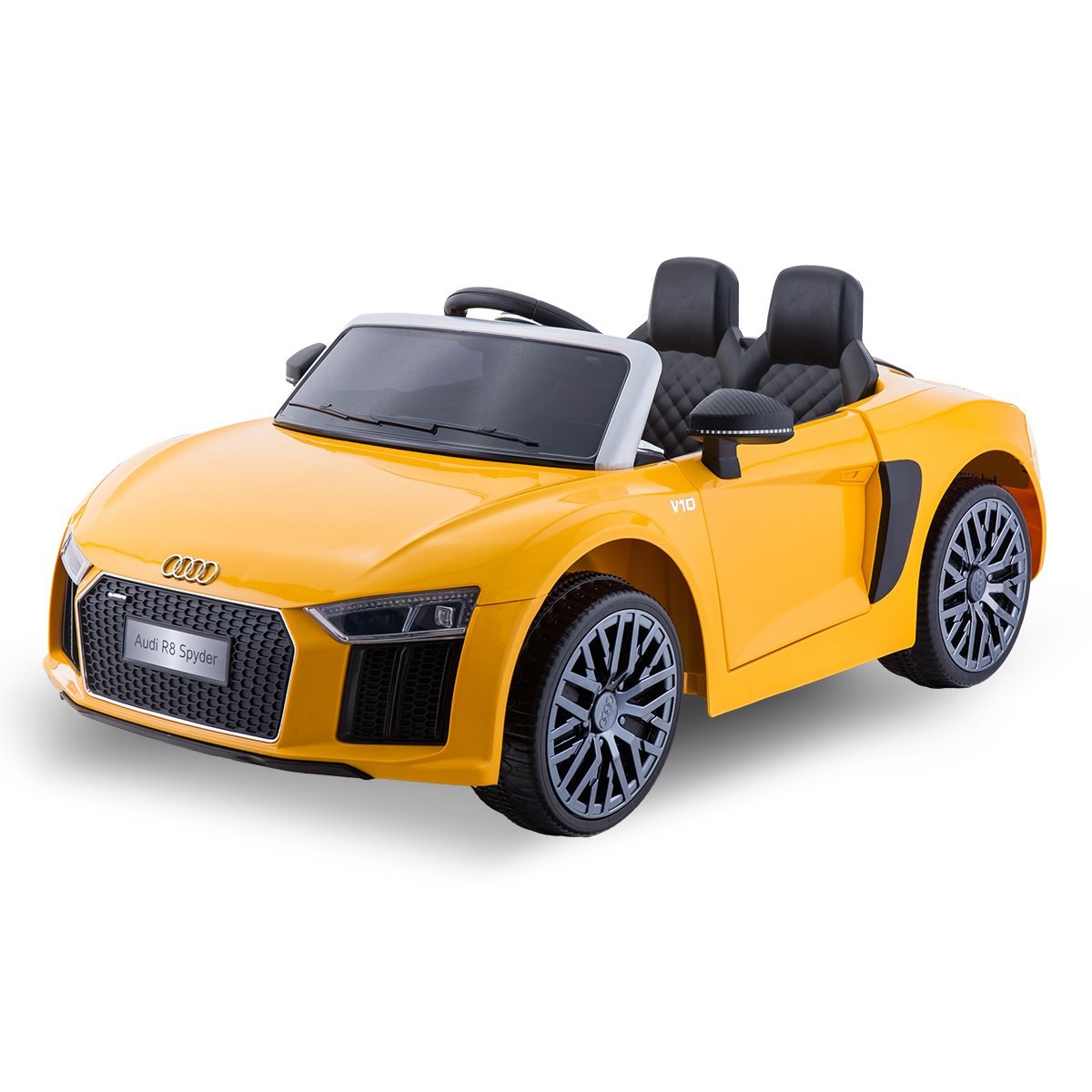 R8 Spyder Audi Licensed Kids Electric Ride On Car Remote Control Yellow 1