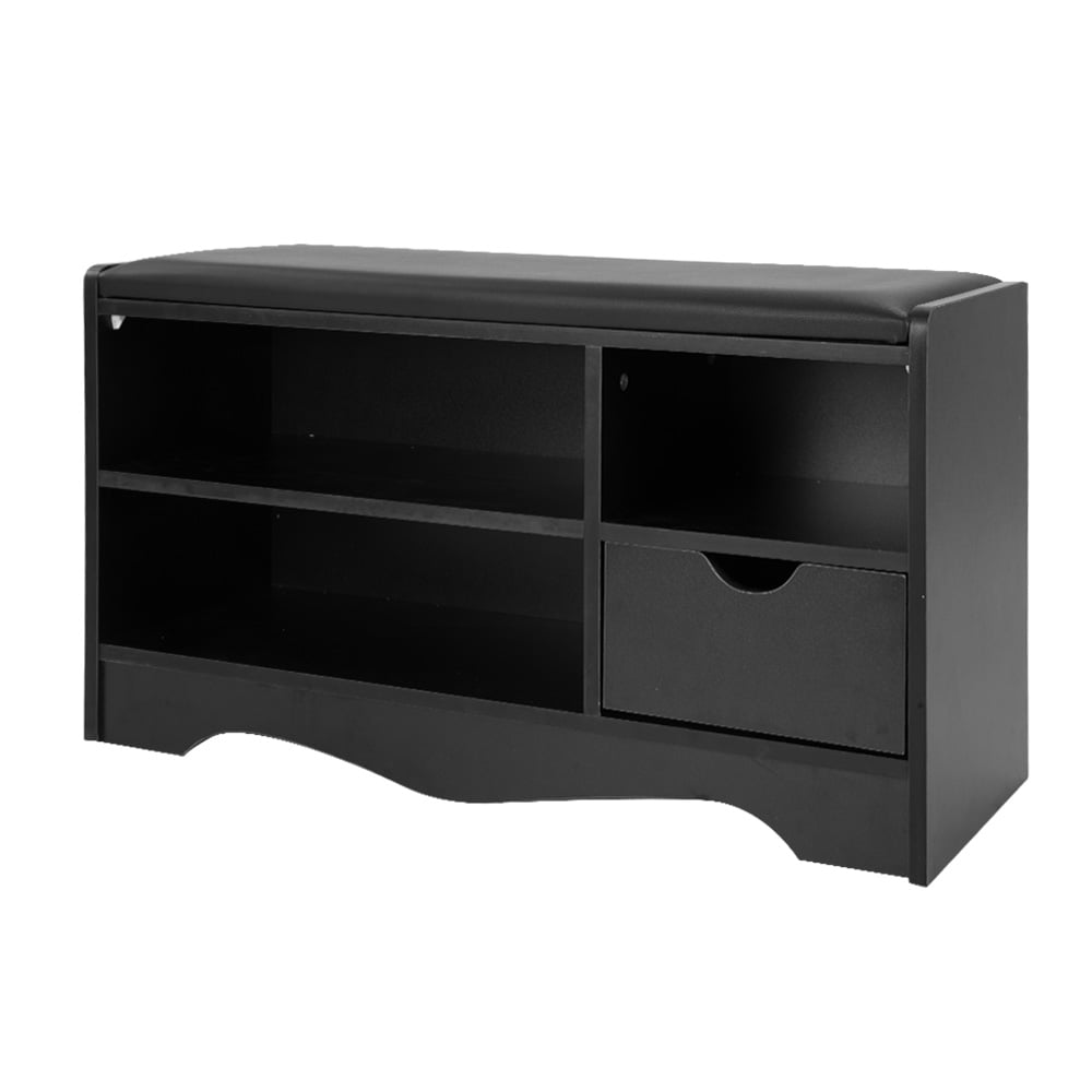 Shoe Rack Cabinet Organiser Black Cushion - 80 x 30 x 45 - Black 1 Shoe Rack Cabinet Organiser Black Cushion - 80 x 30 x 45 - Black