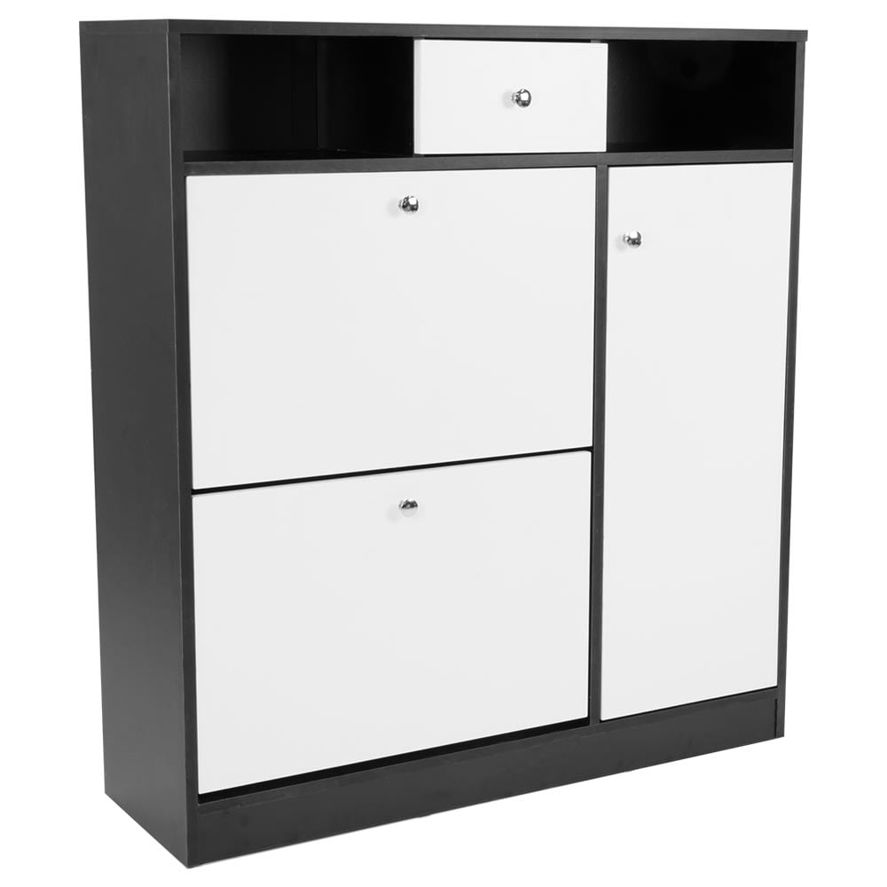 Shoe Rack Cabinet Wooden Storage Organiser Shelf Cupboard Drawer 2