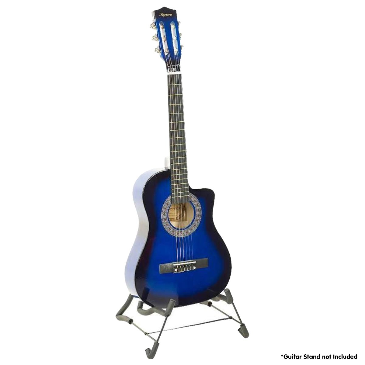 38in Cutaway Acoustic Guitar with guitar bag - Blue Burst 2