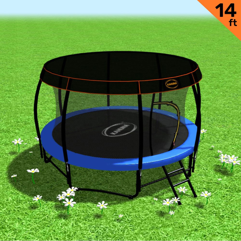 Kahuna Trampoline 14 ft with Roof - Blue 1